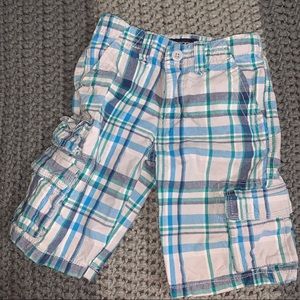 Boys plaid cargo shorts